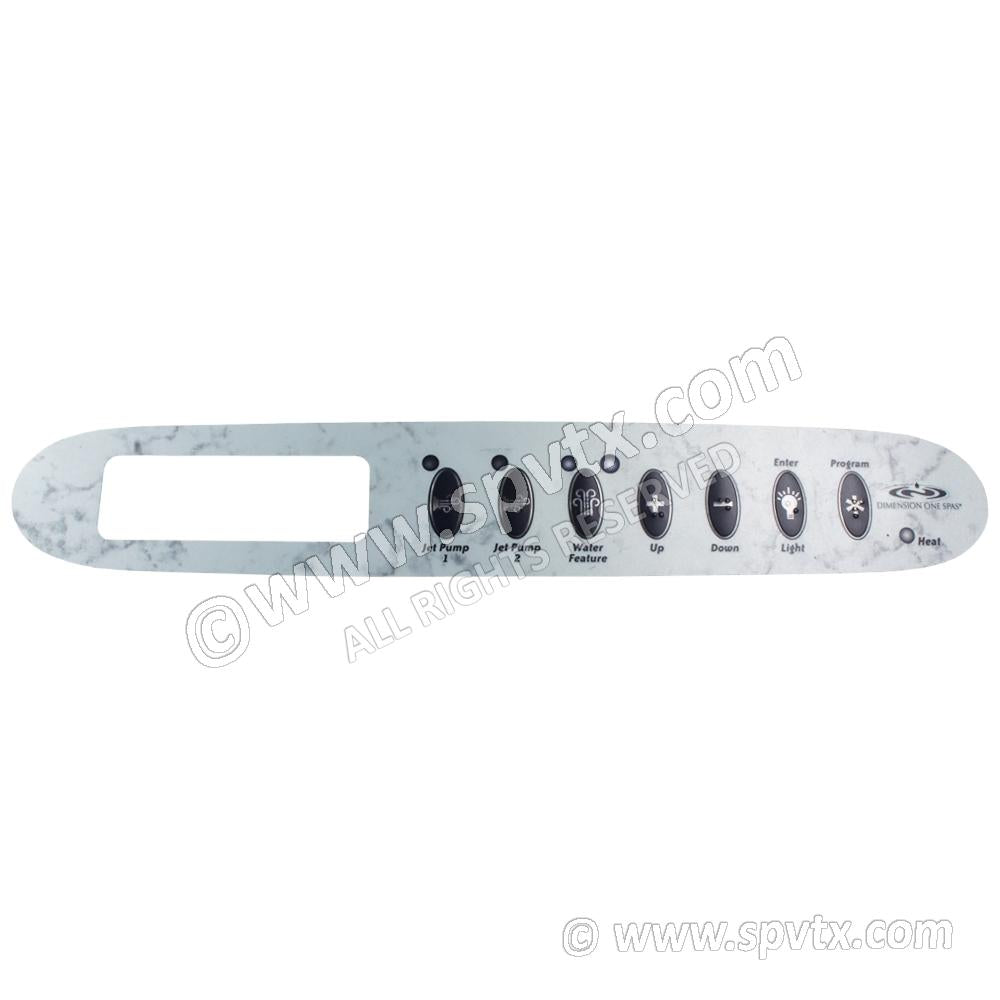 D1 Overlay for TSC-24 (7 buttons 2 jets + Water Feature)