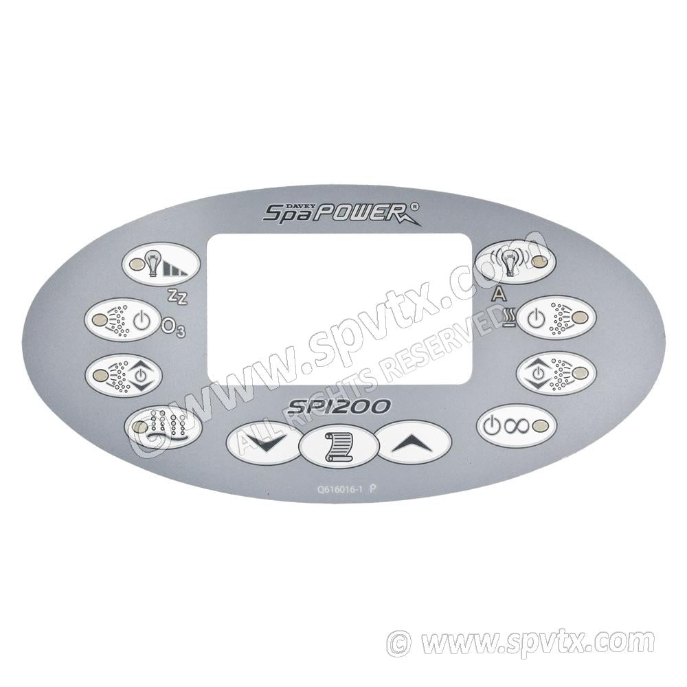 Overlay for SP1200 Oval Touch Panel