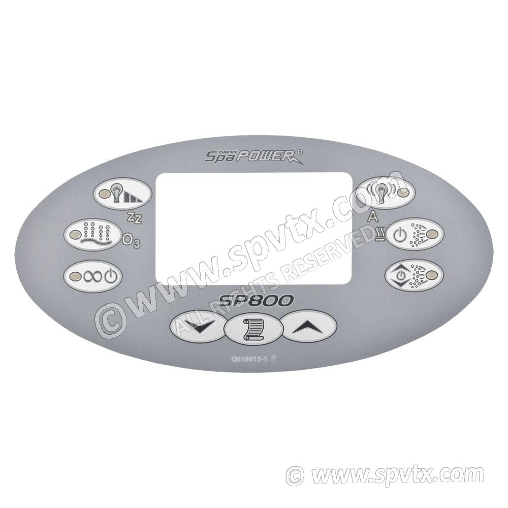 Overlay for SP800 Oval Touch Panel